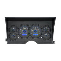 Dakota Digital Gauge Kit 1988- 1994 For Chevrolet/ GMC Pickup / SUV Analog Carbon Fiber Background Alloy Style Face Blue Display VHX-88C-PU-C-B