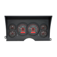 Dakota Digital Gauge Kit 1988- 1994 For Chevrolet/ GMC Pickup / SUV Analog Carbon Fiber Background Alloy Style Face Red Display VHX-88C-PU-C-R