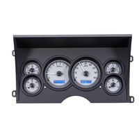 Dakota Digital Gauge Kit 1988- 1994 For Chevrolet/ GMC Pickup / SUV Analog Silver Background Alloy Style Face Blue Display VHX-88C-PU-S-B