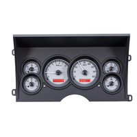 Dakota Digital Gauge Kit 1988- 1994 For Chevrolet/ GMC Pickup / SUV Analog Silver Background Alloy Style Face Red Display VHX-88C-PU-S-R