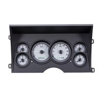 Dakota Digital Gauge Kit 1988- 1994 For Chevrolet/ GMC Pickup / SUV Analog Silver Background Alloy Style Face White Display VHX-88C-PU-S-W