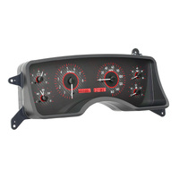 Dakota Digital Gauge Kit 1990- 93 For Ford For Mustang Analog Carbon Fiber Background Alloy Style Face Red Display VHX-90F-MUS-C-R