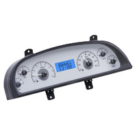 Dakota Digital Gauge Kit 1994- 96 For Chevrolet Caprice/ For Impala SS Analog Silver Background Alloy Style Face Blue Display VHX-94C-CAP-S-B