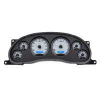 Dakota Digital Gauge Kit 1994- 2004 For Ford For Mustang Analog Silver Background Alloy Style Face Blue Display VHX-94F-MUS-S-B