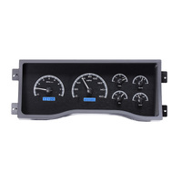 Dakota Digital Gauge Kit 1995- 98 Full-size 1995- 00 SUV & HD Pickup For Chevrolet/ GMC Analog Black Background Alloy Style Face Blue Display VHX-95C-