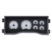 Dakota Digital Gauge Kit 1995- 98 Full-size 1995- 00 SUV & HD Pickup For Chevrolet/ GMC Analog Silver Background Alloy Style Face White Display VHX-95