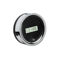 Dakota Digital Digital Clock Round Electrical Gray Face Blue Numbers Chrome Bezel Each VLK-55C-S-B