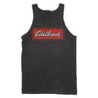 Edelbrock Badge Logo Tank Top Black Cotton Men's EB-TANK-BADGE