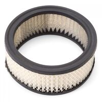 Edelbrock Air Filter Element Replacement Round Paper White 6.375 in. Diameter 2.500 in. Height Each EB1219