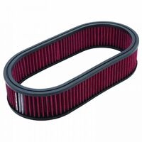Edelbrock Air Cleaner Element Oval 2.5in. Tall Red with White Strip Each EB1226