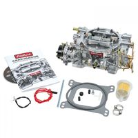 Edelbrock Carburetor Performer 600 cfm 4-Barrel Square Bore Electric Choke Single Inlet Silver Each EB1400