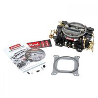 Edelbrock Carburetor Performer 600 cfm 4-Barrel Square Bore Manual Choke Single Inlet Black Powdercoated Each EB14053