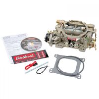 Edelbrock Carburetor Performer Marine 600 cfm 4-Barrel Square Bore Elec. Choke Single Inlet Gold Iridited Each EB1409