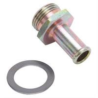 Edelbrock Fitting Carburetor Inlet Steel 5/8 in.-20 Male Thread 3/8 in. Hose Barb Carter AFB Each EB1497