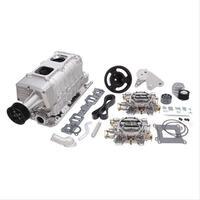 Edelbrock SUPERCHARGER SC TV2300 SBC NON INTERCOOLED DUAL CARB W/CARBS NAT FINISH EB1514