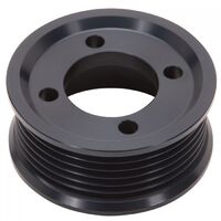 Edelbrock Supercharger Pulley E-Force Competition Aluminium Black Serpentine 6-Groove 2.625 in. Diameter Each EB15814