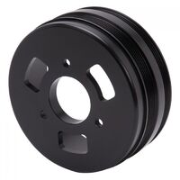 Edelbrock Supercharger Pulley Enforcer Serpentine 6-groove Billet Aluminium Black Powdercoated Each EB15817