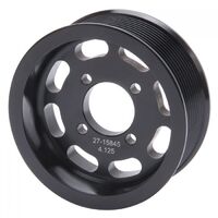 Edelbrock Supercharger Pulley E-Force Competition Serpentine 10-groove 4.125 in. O.D Aluminium Black Anodized Each EB15845