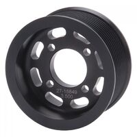 Edelbrock Supercharger Pulley E-Force Competition Serpentine Aluminium Black Anodized 3.500 in. O.D. Each EB15849