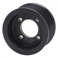 Edelbrock Supercharger Pulley E-Force Competition Serpentine Aluminium Black Anodized 3.00 in. O.D. Each EB15852