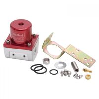 Edelbrock Fuel Pressure Regulator Return Inline 35-90 psi Aluminium Red Anodized Mounting Bracket Kit EB174041