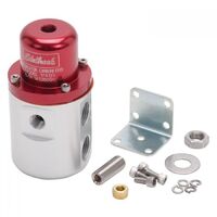 Edelbrock Fuel Pressure Regulator Non-return Inline 5-10 psi Aluminium Red Anodized Each EB174121