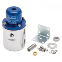 Edelbrock Fuel Pressure Regulator Non-return Inline 5-10 psi Aluminium Blue Anodized Each EB174122