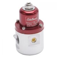 Edelbrock Fuel Pressure Regulator Return Inline 5-10 psi Aluminium Red Anodized Each EB174131