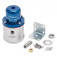 Edelbrock Fuel Pressure Regulator Return Inline 5-10 psi Aluminium Blue Anodized Each EB174132