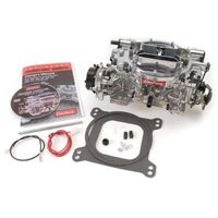 Edelbrock Carburetor Thunder AVS 500 cfm Square Bore Electric Choke 4-Barrel Single Inlet Silver EB18019