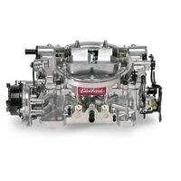 Edelbrock Carburetor Thunder AVS 800 cfm Square Bore Electric Choke 4-Barrel Single Inlet Silver EB18139