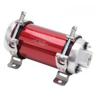 Edelbrock Fuel Pump Quiet-Flo Electric 45 psi 80 gph -10 AN Female Threads Inlet/Outlet Red Anodized Each EB182031