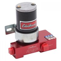 Edelbrock Fuel Pump Quiet-Flo Electric 12 psi 160 gph 1/2 in. NPT Female Threads Inlet/Outlet Red Anodized Each EB182061