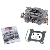 Edelbrock Carburetor AVS 2 500 cfm 4-Barrel Square Bore Manual Choke Annular Boosters Satin Non-EGR Each EB1902