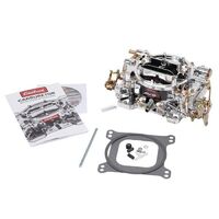 Edelbrock Carburetor AVS 2 500 cfm 4-Barrel Square Bore Manual Choke Annular Boosters Endurashine Non-EGR Each EB19024