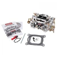 Edelbrock Carburetor AVS 2 650 cfm 4-Barrel Square Bore Manual Choke Annular Boosters Endurashine Non-EGR Each EB19054