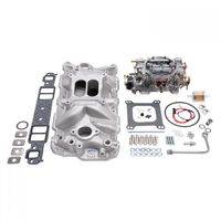 Edelbrock Carburetor and Manifold Combo Performer EPS Manifold 650 cfm AVS2 Carb For Chevrolet Small Block Kit EB2021