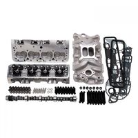 Edelbrock Top End Engine Kit Power Package Intake Heads Cam Timing Chain Head Bolts SB For Chevrolet 315 HP-381 TQ Kit EB2022