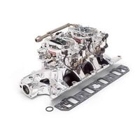 Edelbrock Carburetor and Manifold Combo Performer RPM Air-Gap Dual Quad Manifold 500 cfm AVS2 Carbs For Ford Big Block FE Kit EB2036