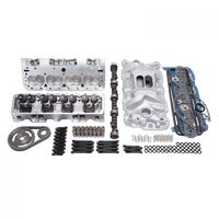 Edelbrock Top End Engine Kit Power Package Intake Heads Cam Timing Chain Head Bolts SB For Chevrolet 338 HP-389 TQ Kit EB2038