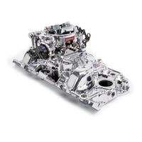 Edelbrock Carburetor and Manifold Combo Performer Manifold 800 cfm AVS2 Carb EnduraShine For Chevrolet Big Block Oval Port Kit EB20614