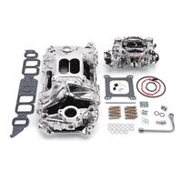 Edelbrock Carburetor and Manifold Combo RPM Air-Gap Manifold 800 cfm AVS2 Carb EnduraShine For Chevrolet Big Block Rectangular Port Kit EB20644