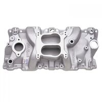 Edelbrock Intake Manifold Performer Dual Plane Aluminium Natural Square/Spread Bore Flange For Chevrolet 5.0/5.7L Each EB2104