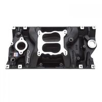 Edelbrock Intake Manifold Performer Vortec Dual Plane Aluminium Black Square/Spread Bore For Chevrolet 5.7L Vortec EB21163