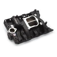 Edelbrock Intake Manifold Performer Dual Plane Aluminium Black Powdercoated Spread Bore For Pontiac Each EB21563