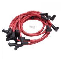 Edelbrock Spark Plug Wires Max-Fire Ultra Spark Spiral Core 50 ohms 8.5mm Red 90 Degree Boots GM V8 SB Set EB22712