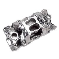 Edelbrock Intake Manifold Performer Air-Gap Dual Plane EnduraShine Square/Spread Bore For Chevrolet Small Block Each EB26014