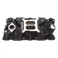 Edelbrock Intake Manifold Performer EPS Dual Plane Aluminium Black Square Bore For Chevrolet Small Block Each EB27013