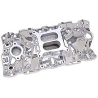 Edelbrock Intake Manifold Performer EPS Dual Plane Aluminium EnduraShine Square Bore For Chevrolet Small Block Each EB27014