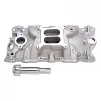 Edelbrock Intake Manifold Performer EPS Dual Plane Aluminium Natural Square Bore For Chevrolet Small Block Each EB2703